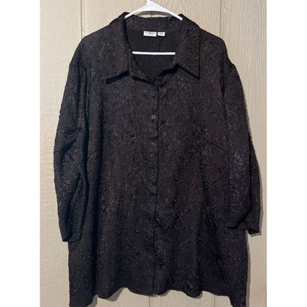 Cato Ladies Plus Size Top‎ 26/28W Beautiful Design In A Great Dark Brown